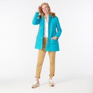 J. Crew Petite Chateau Parka Italian Stadium J8369 0 coat Blue